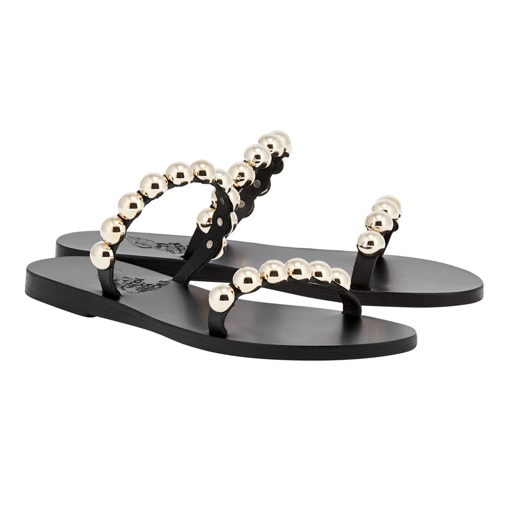 Lambri Leather Black sandals 3-4