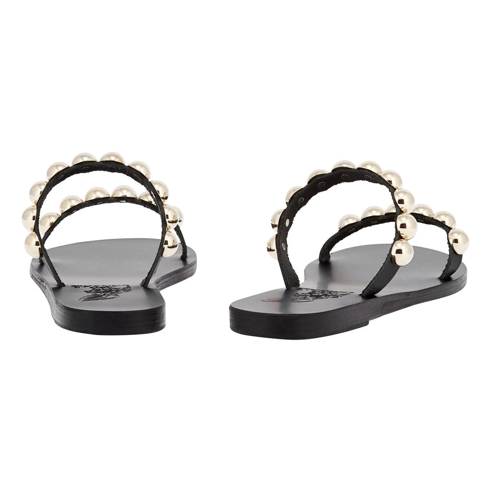 Lambri Leather Black sandals back