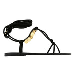 Erika Coins Suede Black sandals side