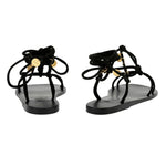 Erika Coins Suede Black sandals back