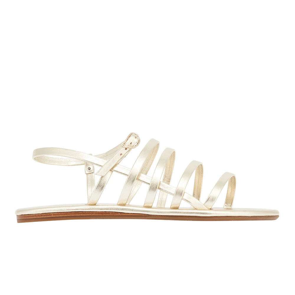 Maximia Leather Platinum sandals side