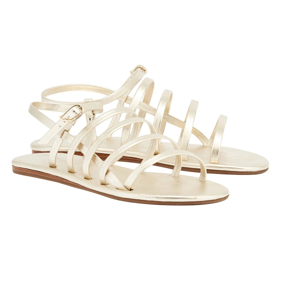 Maximia Leather Platinum sandals 3-4