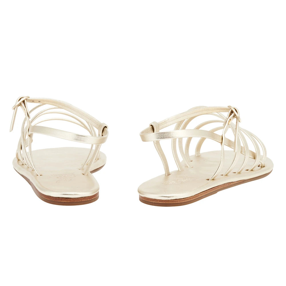 Maximia Leather Platinum sandals back