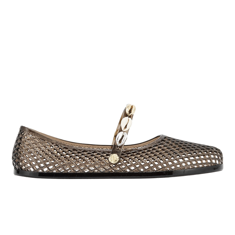 Iro Shells Jelly Black sandals side