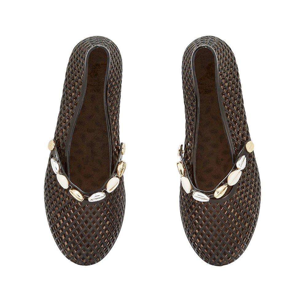 Iro Shells Jelly Black sandals top