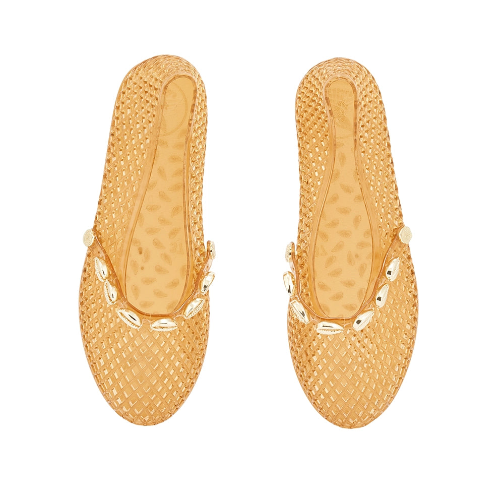 Iro Shells Jelly Caramel sandals top