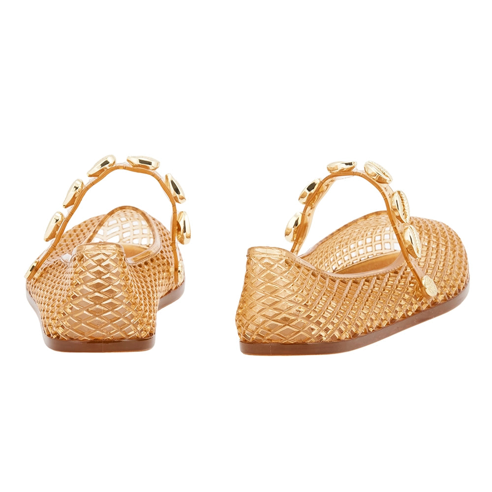 Iro Shells Jelly Caramel sandals back