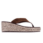 Charys Low Wedge Dark Brown/Brown