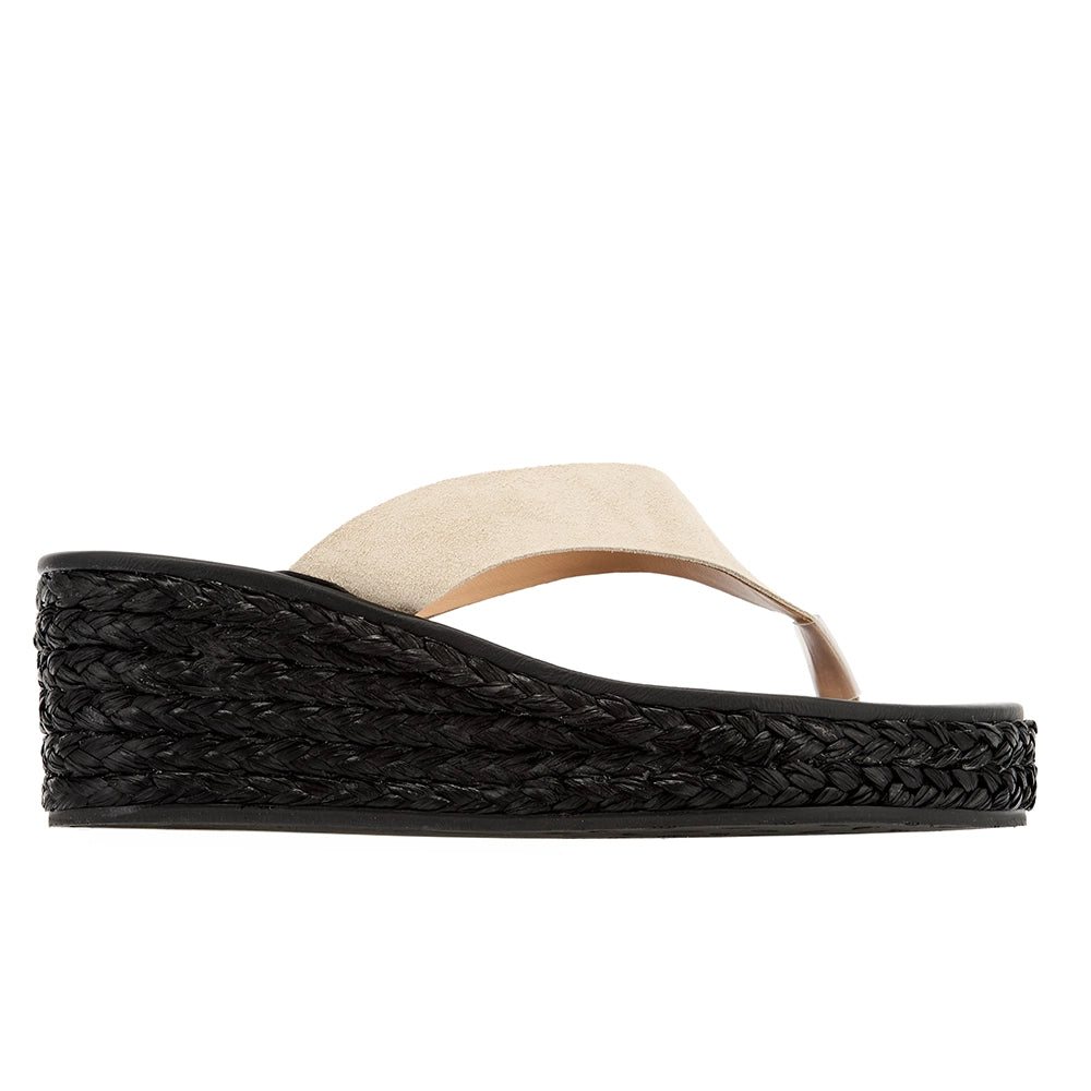 Charys Low Wedge Panna/Black