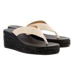 Charys Low Wedge Panna/Black
