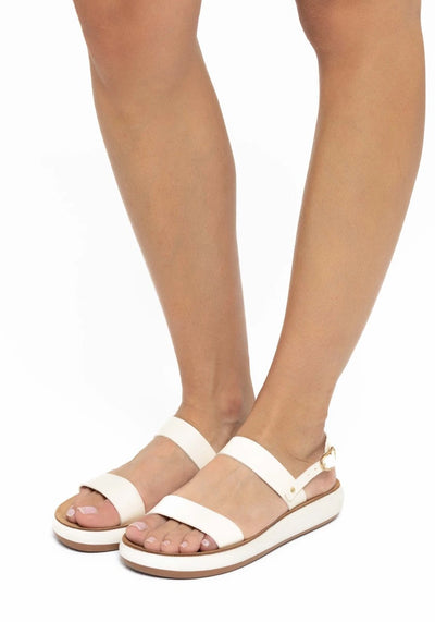 Clio Comfort Leather Off White sandals 