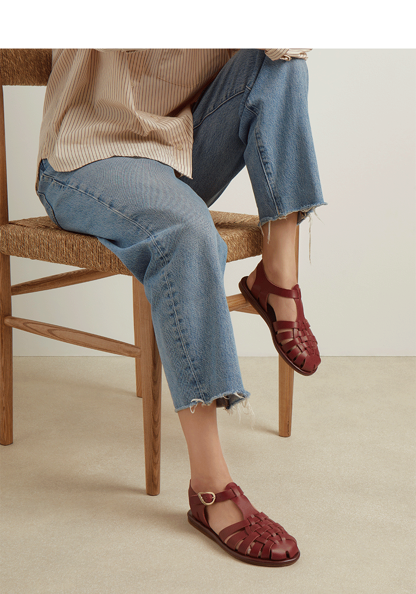 Karina Leather Khaki – Ancient Greek Sandals - Main Image