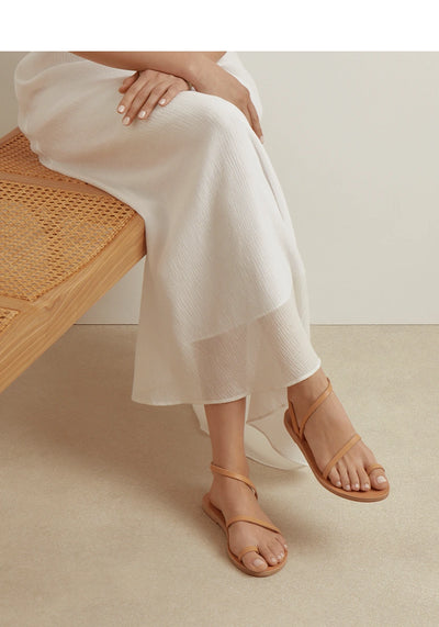 Apli Eleftheria Leather Natural sandals