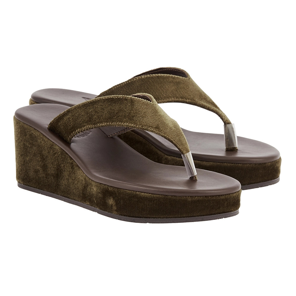 Charys Low Wedge Loden
