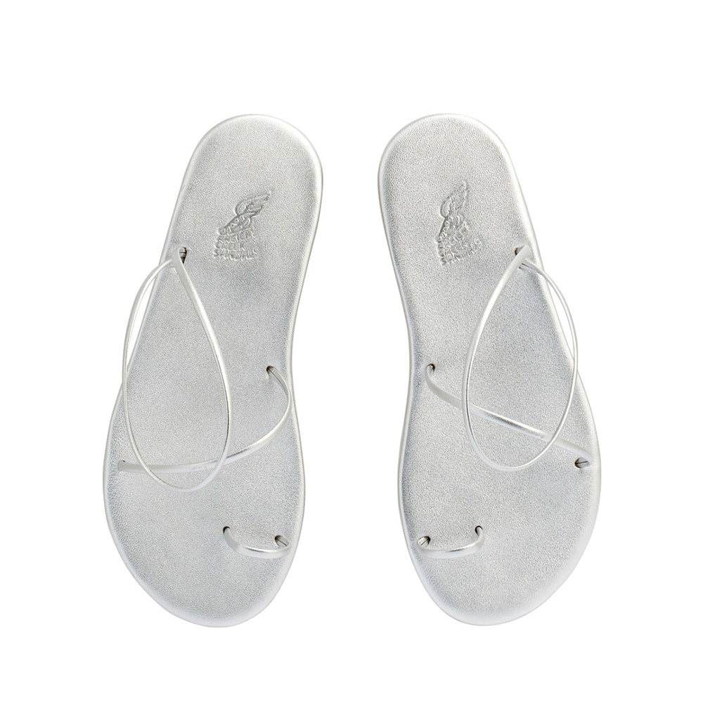 Kansiz Synthetic Leather All Silver – Ancient Greek Sandals