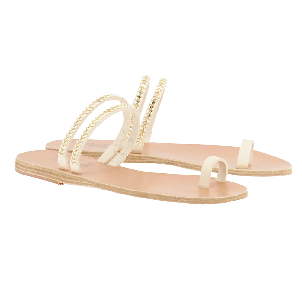 Skalida Leather/Chain Off White/Off White – Ancient Greek