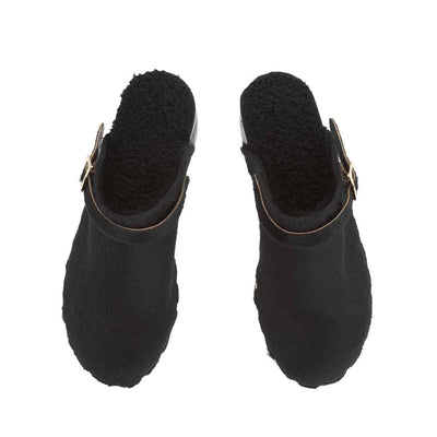 Classic Closed Clog Pony Black top view