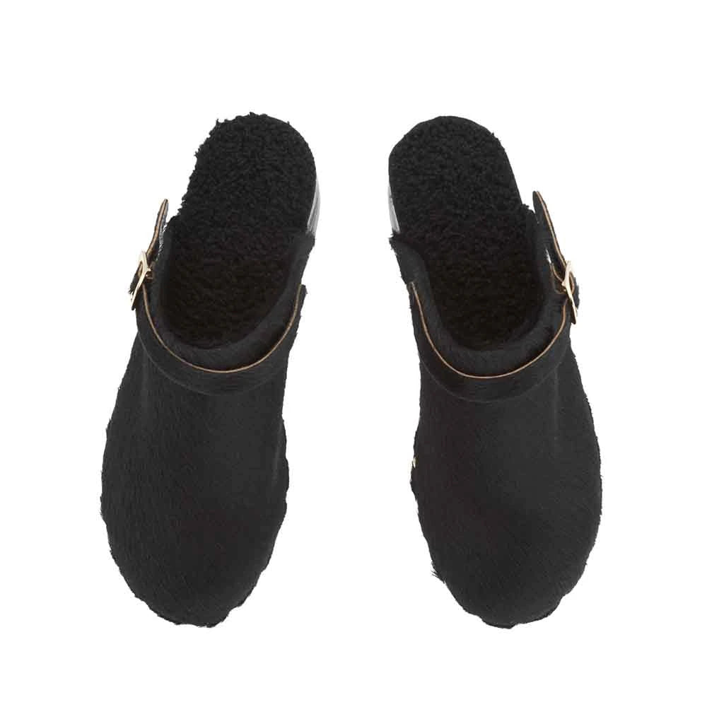 Classic Closed Clog Pony Black top view