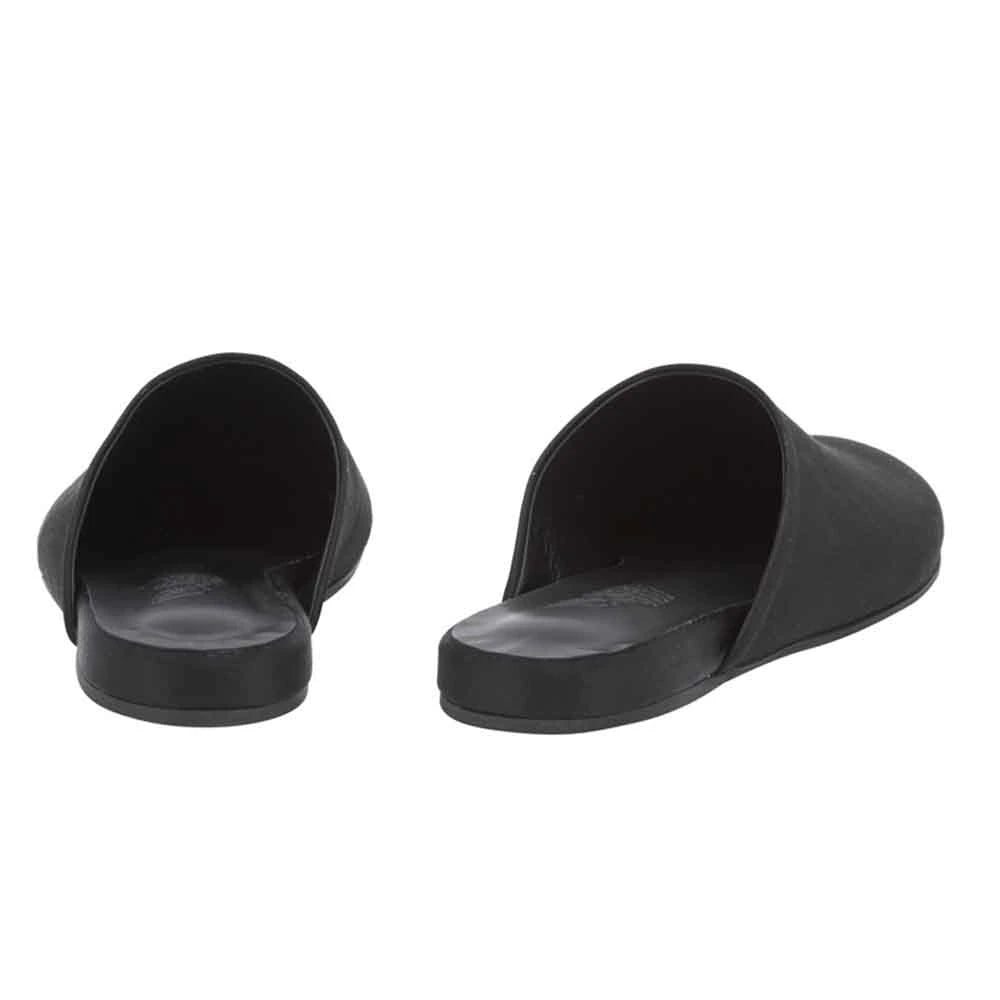 The Slipper Satin All Black back view