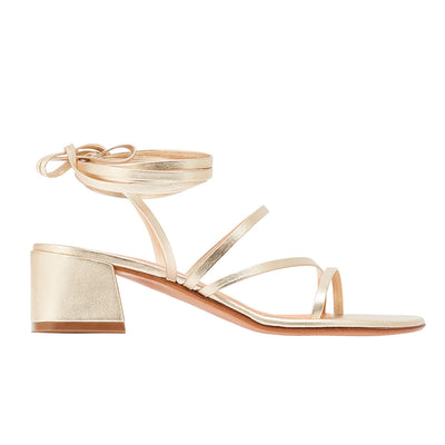 Lithi Block Heel Platinum