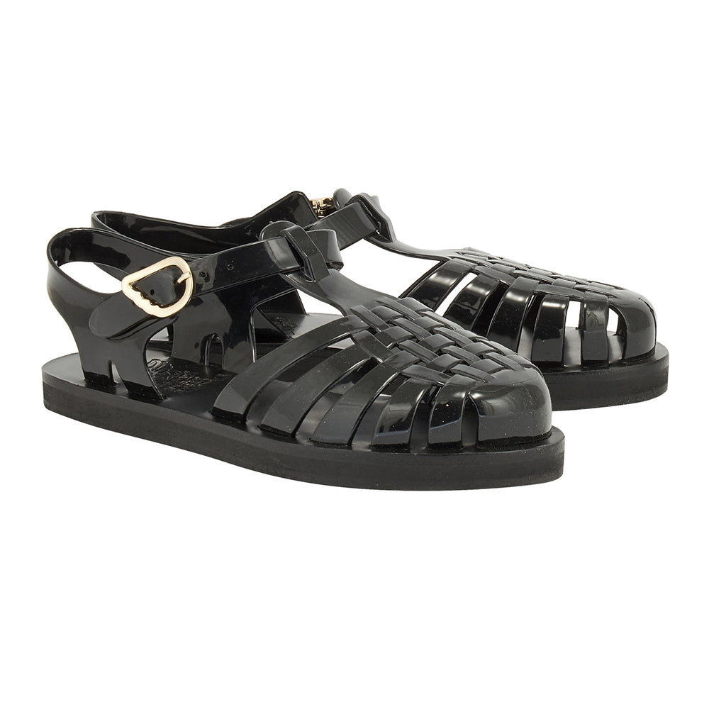 サンダル・ミュール ANCIENT GREEK SANDALS HOMERIA JELLY SANDAL (HOMERIA BLACK) Homeria Jelly – Ancient Greek Sandals