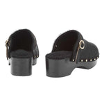Classic Closed Clog Pony Black back view