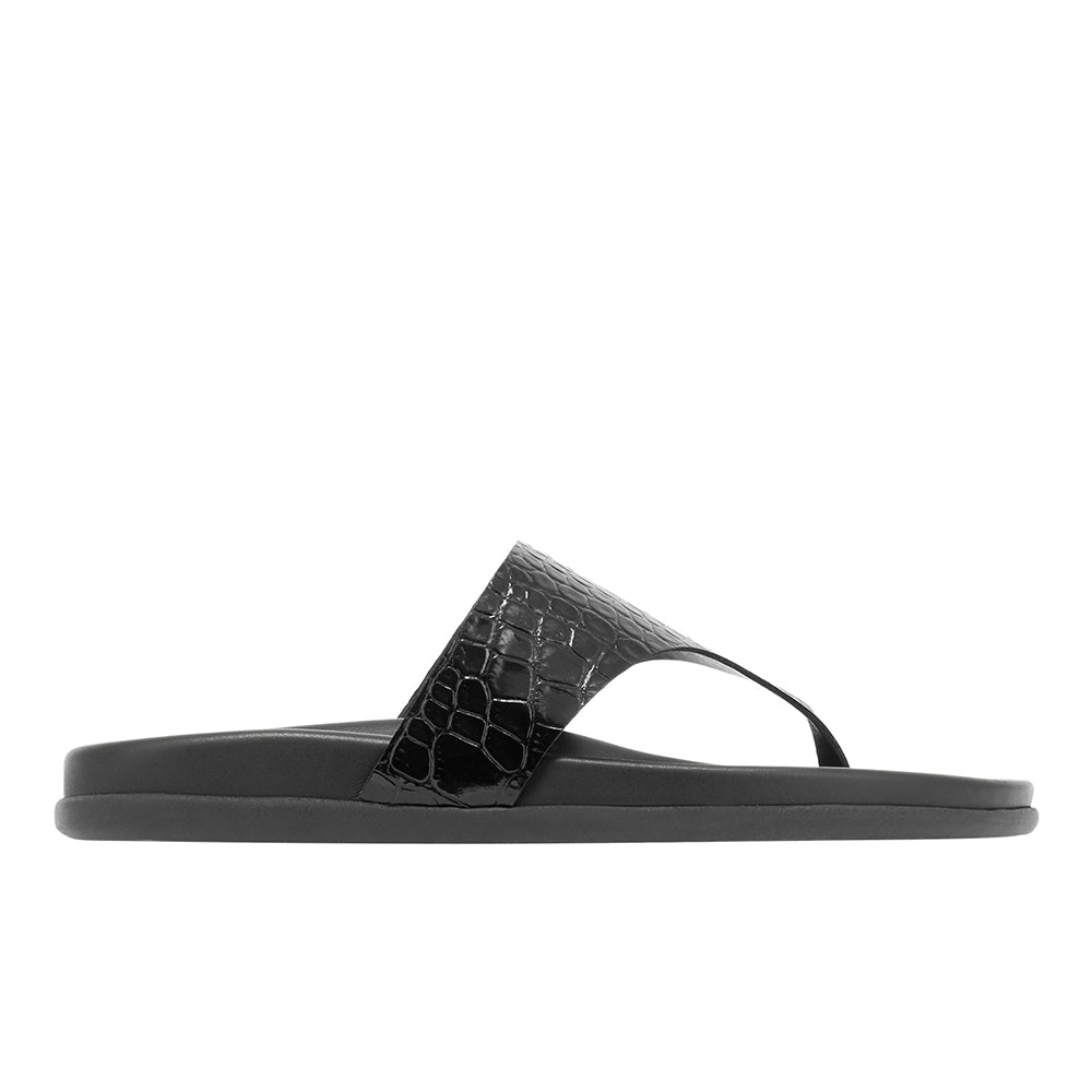 ancient greek sandals Mera footbed Black