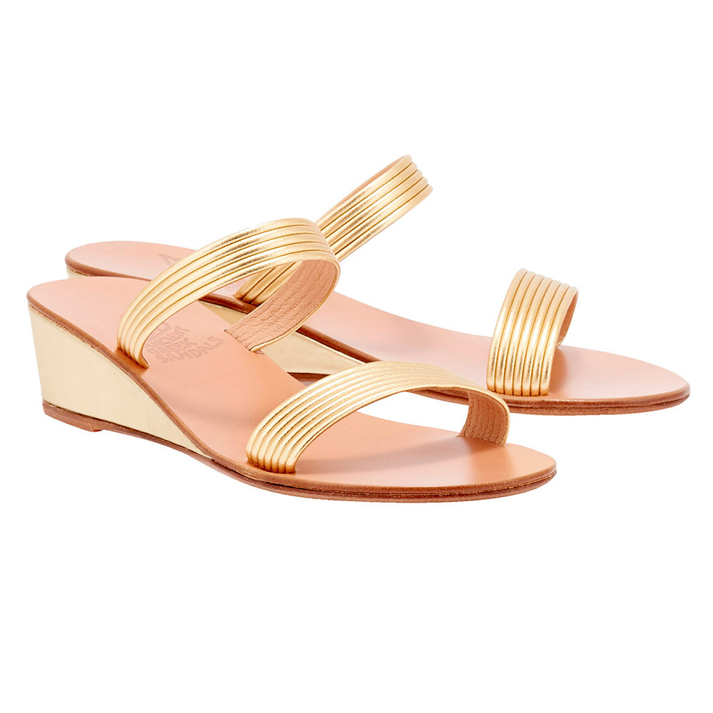 Melia Low Wedge Gold Melia Low Wedge Gold