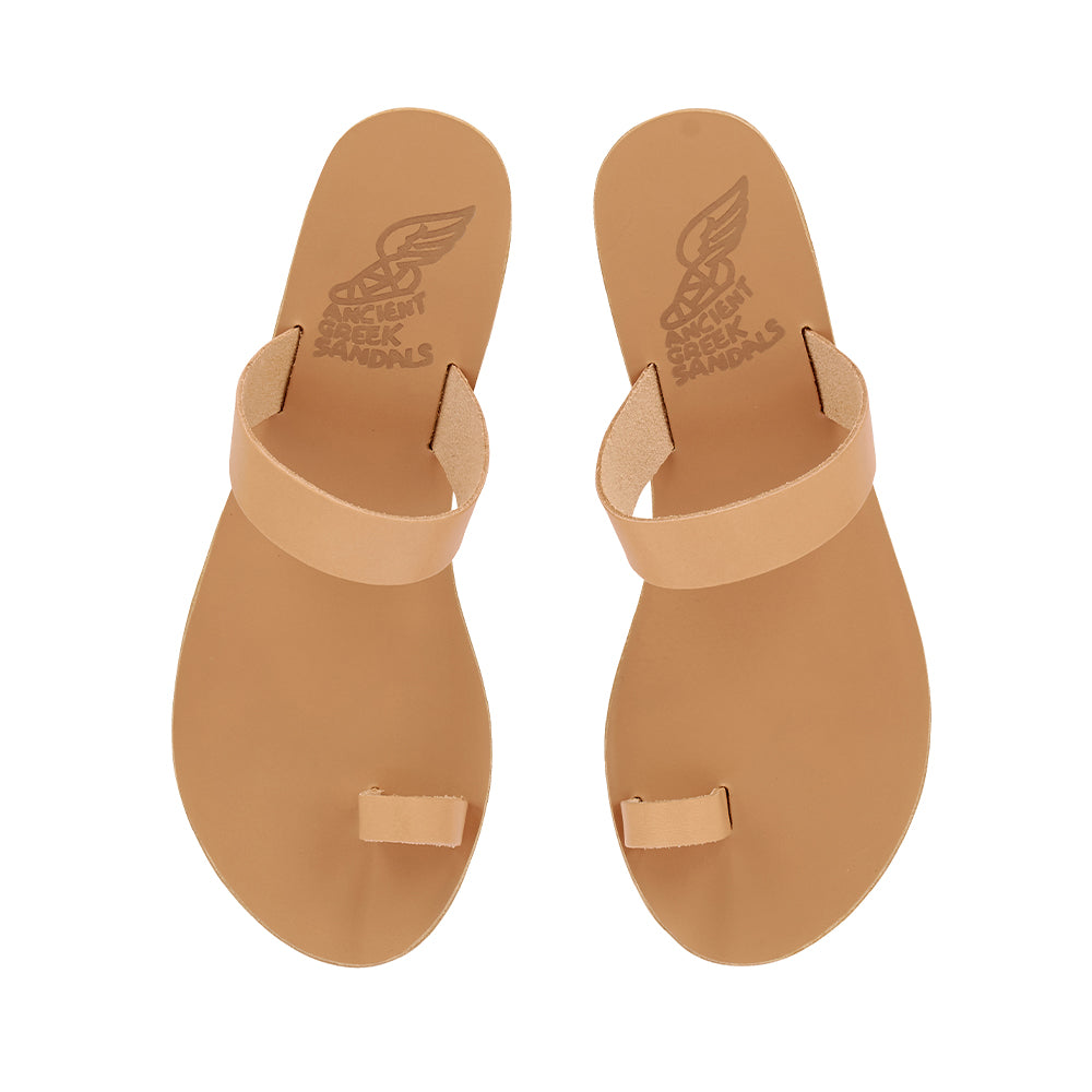 Thalia Wedge Leather Natural – Ancient Greek Sandals