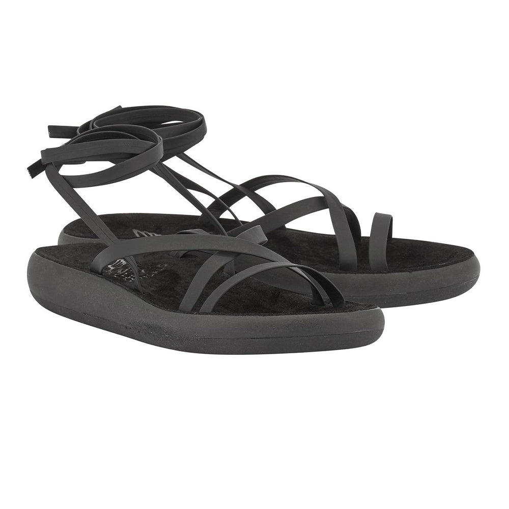 Morfi Comfort Leather Black – Ancient Greek Sandals