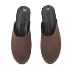 The Slipper Satin Brown/Black top view