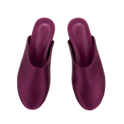 The Slipper Satin Prune top