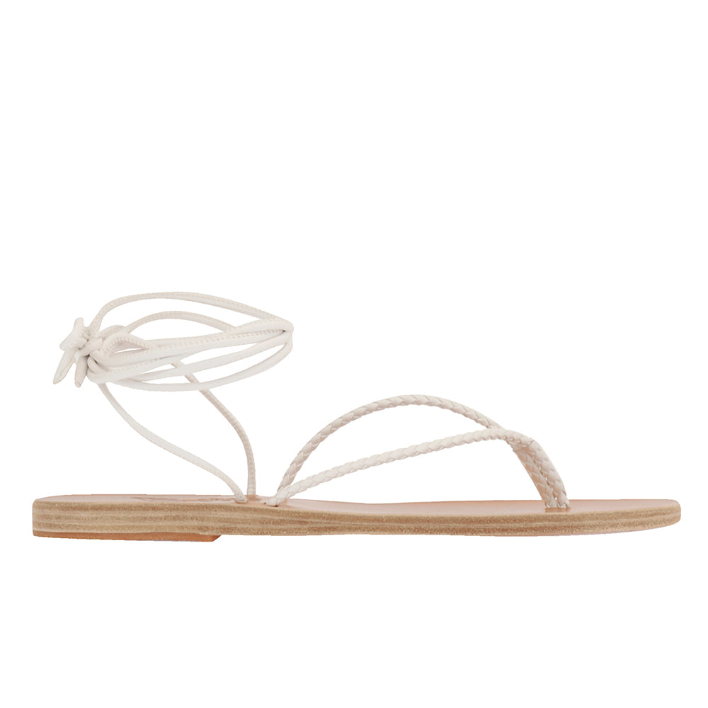 ancient greek sandals Mitos White
