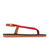 Zoi Cord/Leather Red sandals side