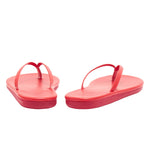 Saionara Leather Flip Flop Red back