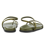Eleftheria Footbed Satin Khaki sandals back