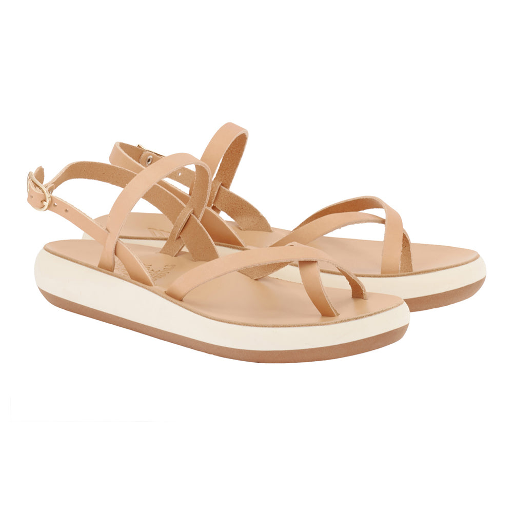 Tereza Comfort Leather Natural – Ancient Greek Sandals