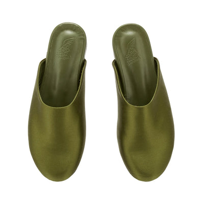 The Slipper Satin Khaki top