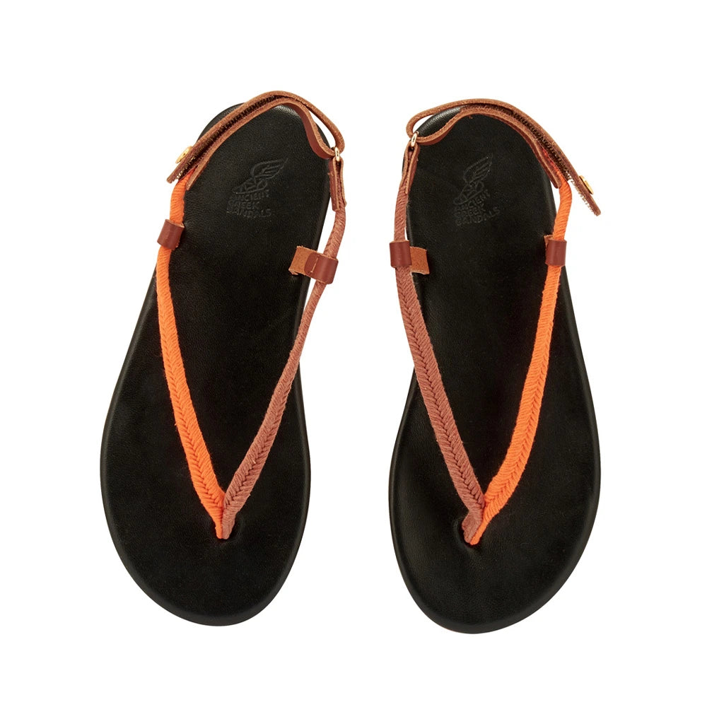 Zoi Rope Orange/Tan sandals top