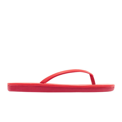 Saionara Leather Flip Flop Red side