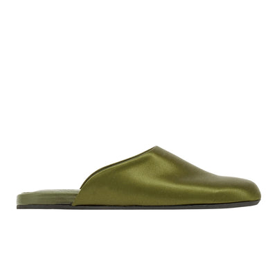The Slipper Satin Khaki side