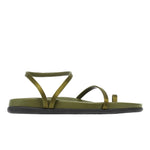 Eleftheria Footbed Satin Khaki sandals side