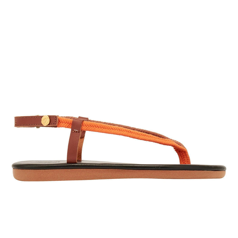 Zoi Rope Orange/Tan sandals side