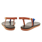 Zoi Cord/Leather Blue sandals back