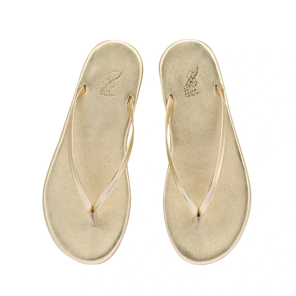 Saionara Leather Flip Flop All Platinum top