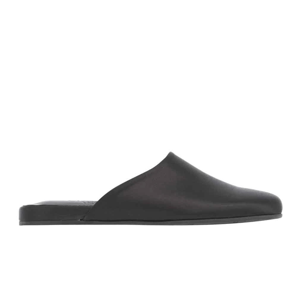 The Slipper Satin All Black side view