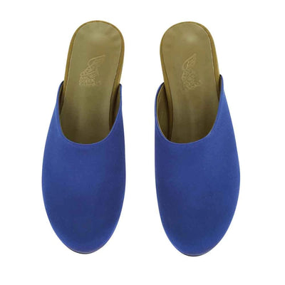 The Slipper Satin Navy/Khaki top view