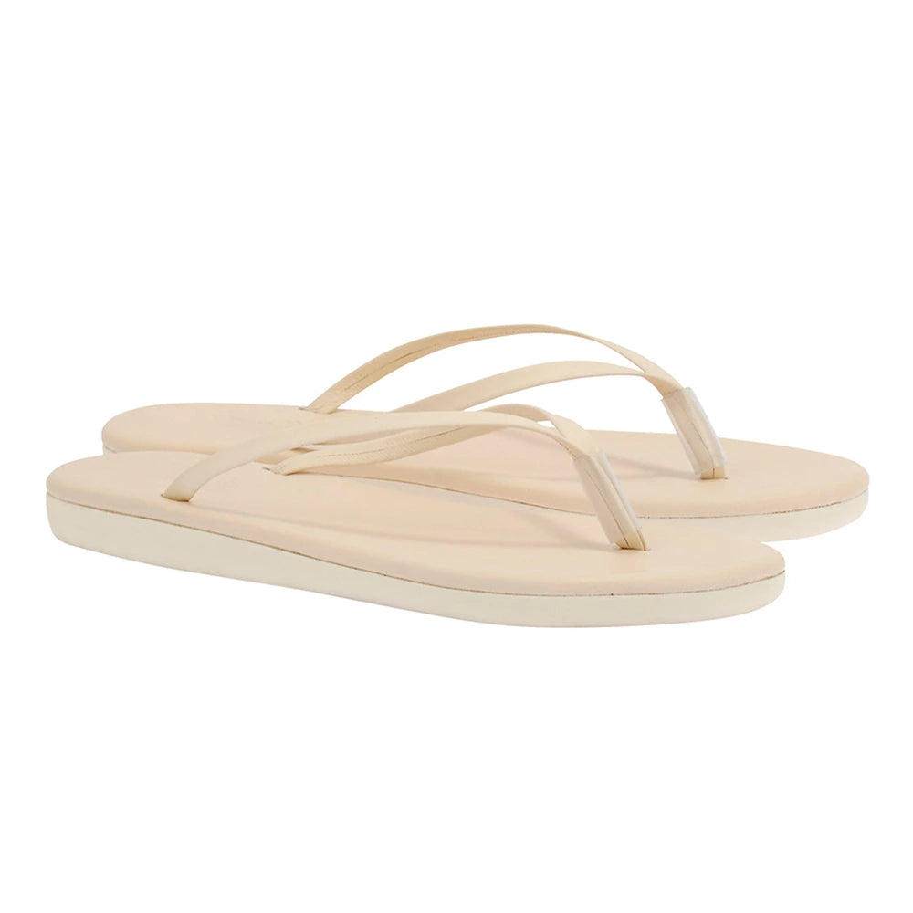 Saionara Leather Flip Flop Off White 3-4