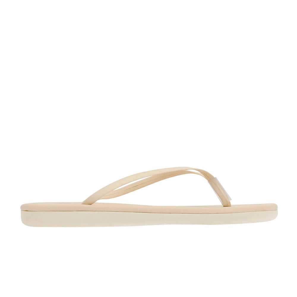 Saionara Leather Flip Flop Off White side