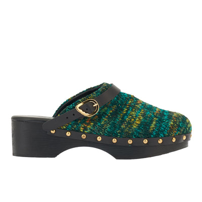 Classic Closed Clog Green Multi